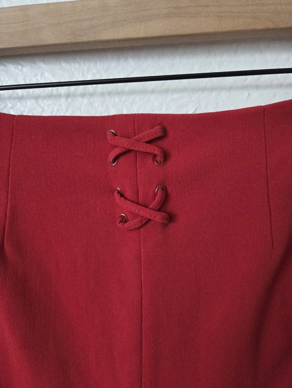 H&M Button-Front A-Line Skirt Women's Size 4 Retro Red